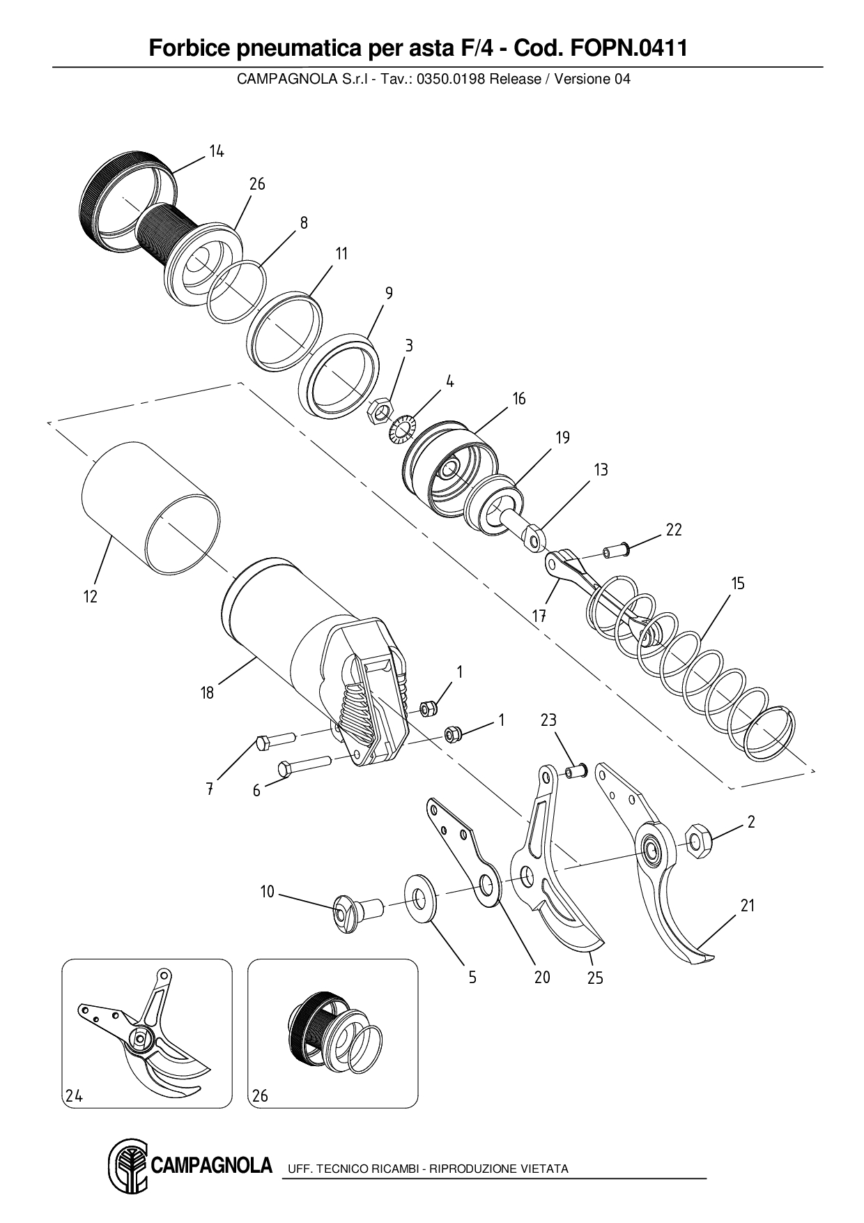 FOPN.0411_Forbice pneumatica per asta F4